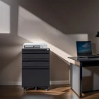 Mobile File Cabinet w/Lock,Metal Filing Cabinets for Office Organizer