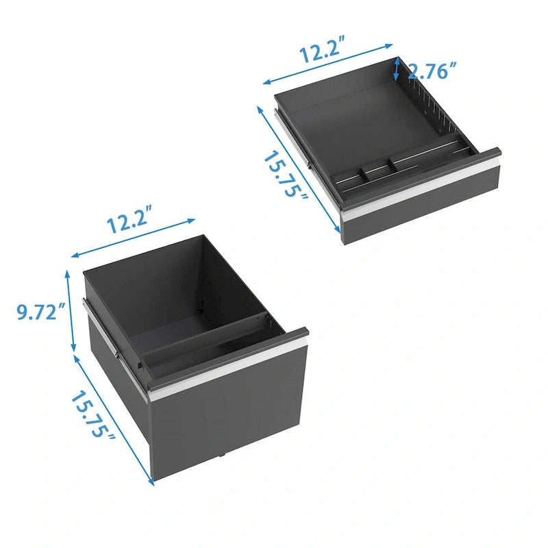 Mobile File Cabinet w/Lock,Metal Filing Cabinets for Office Organizer