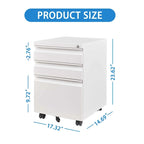 Mobile File Cabinet w/Lock,Metal Filing Cabinets for Office Organizer