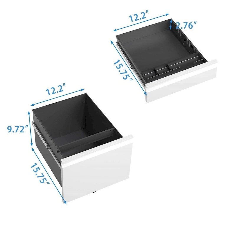 Mobile File Cabinet w/Lock,Metal Filing Cabinets for Office Organizer