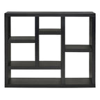 Open Wooden Open Shelf Bookcase, Freestanding Display Cabinet with 7 Cube Storage Spaces, Floor Standing Bookshelf, Entryway