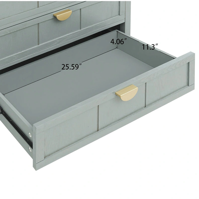 3 Drawer Cabinet, American Furniture,Suitable for Bedroom and Living Room Entryway