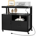 Rolling Filing Cabinet Cart - 15.7D x 31.5W x 29.9