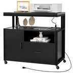 Rolling Filing Cabinet Cart - 15.7D x 31.5W x 29.9