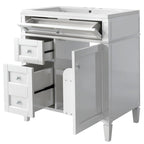 Badezimmerschrank mit integriertem Waschbecken und Kippschublade