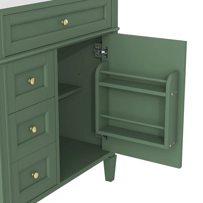 Bathroom Vanity with Top Sink and a Tip-out Drawer