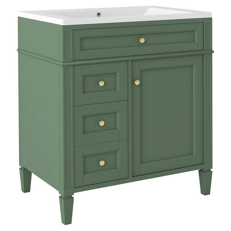 Bathroom Vanity with Top Sink and a Tip-out Drawer