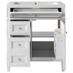 Badezimmerschrank mit integriertem Waschbecken und Kippschublade