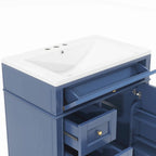 Badezimmerschrank mit integriertem Waschbecken und Kippschublade