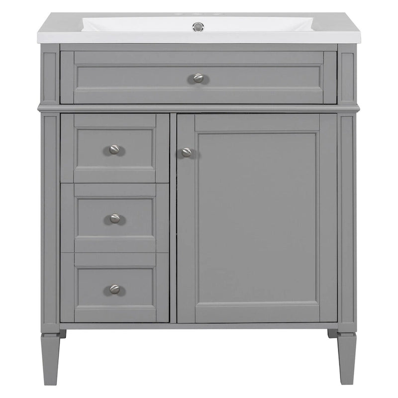 Bathroom Vanity with Top Sink and a Tip-out Drawer