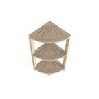 Small 3-Tier Corner Teak Bath Shelf