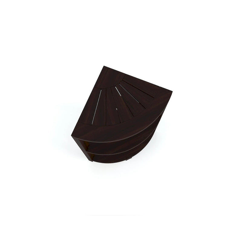 Small 3-Tier Corner Teak Bath Shelf