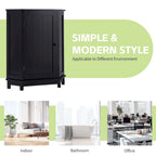 Schwarzer Badezimmerschrank, dreieckiger Eckschrank mit verstellbarem Regal, moderner Stil, MDF-Platte