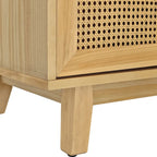4-türiger Schrank mit Rattantüren