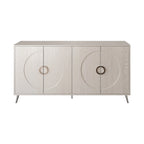 Modern Lacquered 4 Door Wooden Cabinet Sideboard Buffet Server Cabinet Storage Cabinet, for Living Room