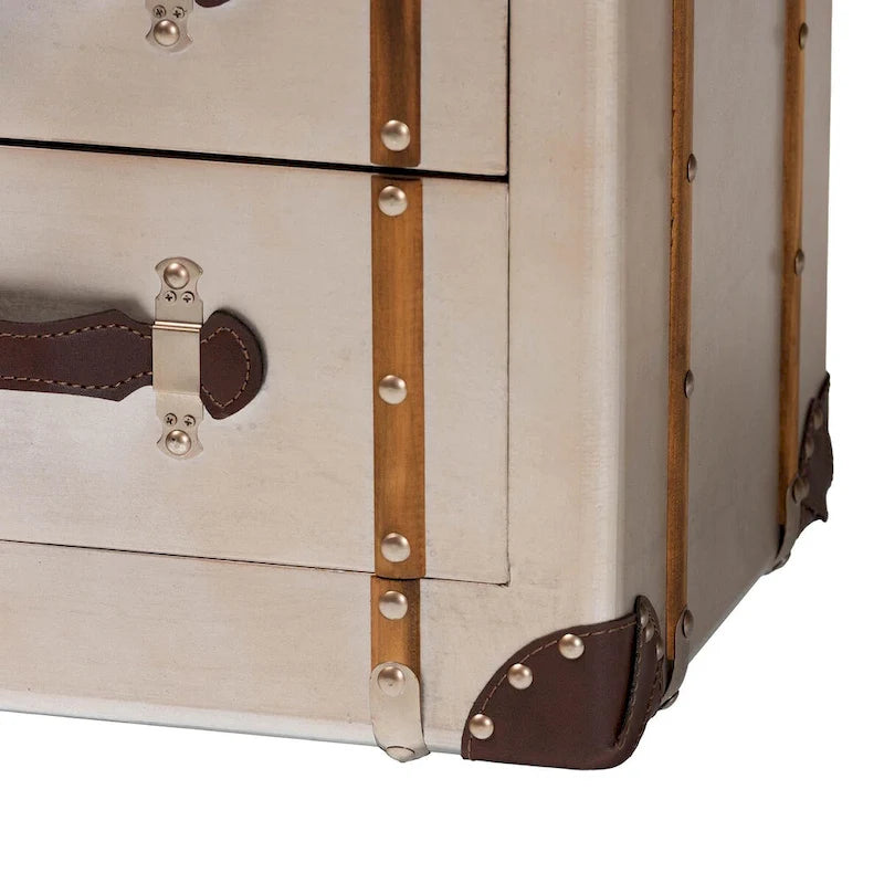 Vintage Matte Bronze 3-Drawer Cabinet